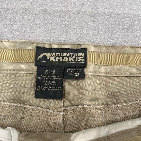 [38]Mountain Khakis Tan Flat Front Alpine Utility Short Outdoor Hiking Workwear - Picture 5 of 12